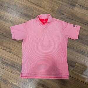 Fairway Greene Men's Red White Stripe Golf Polo Shirt